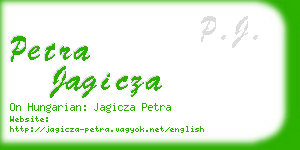 petra jagicza business card